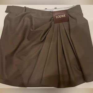 Loewe Taupe Pleated Skirt